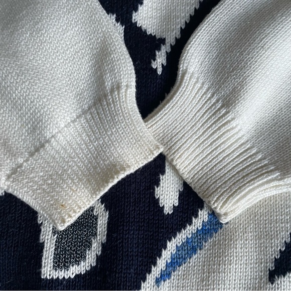 Vintage Jimmy Garcia Hand Loomed Abstract Floral Sweater • Size Medium - Picture 2 of 15